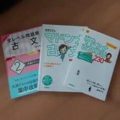 全レベル問題集古文2 マドンナ古文 マドンナ古文単語230　３冊セット売り