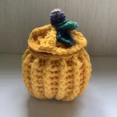 かぼちゃ　こものいれ　　ハンドメイド　　（ハロウィン）