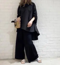 オーバーサイズシャツ ブラック
