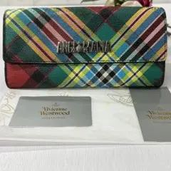 新品同様‼️ ヴィヴィアンウエストウッド　財布　二つ折り　長財布　チェック柄