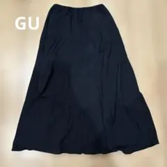 GU ティアードマキシスカート　ブラック