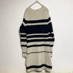 ❤️SHEIN❤️ ニットワンピース ボーダー ベージュANDブラック
