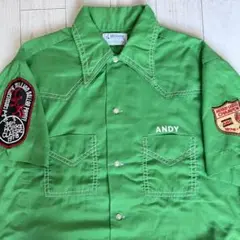 70s USA製 ヴィンテージヒルトン Hilton ボウリングシャツ 古着　Mのサムネイル