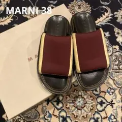 MARNI レザーコンビサンダル　38 マルニのサムネイル