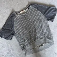 BACCA グレー ストライプ 半袖Tシャツ サイズ38のサムネイル