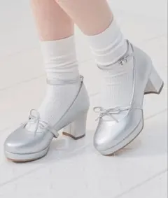 Honeys リボン付厚底パンプス