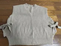 ベージュ ニット ベスト 140