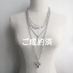 gege.s様✦フェアリーグランジ ネックレス クロス 十字架 4連 3way