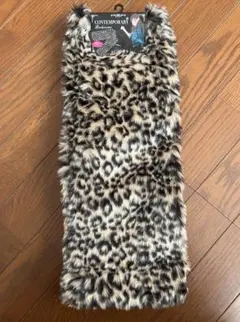 ブーツカバー 45ｃｍ ヒョウ柄 フェイクファー 新品未使用品 ギャル