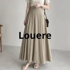タグ付　Louere ルエレ　ロングフレアスカート ベージュ F ウエストゴムのサムネイル