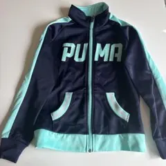 PUMA フルジップジャケット 130cm ネイビー/ミント