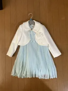 フォーマル　水色プリーツドレス 120cm