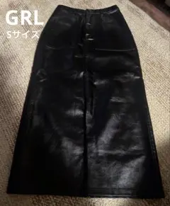 GRL レザースカート　ブラック　Sサイズ