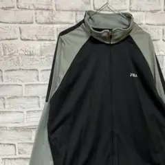 フィラ ジャージ　トラックジャケット　ブラックM ロゴ刺繍88