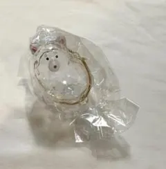 うちのこのけだまだま　犬　カプセルトイ　キーホルダー　白柴