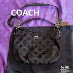 美品♦️COACH コーチ♦️ シグネチャー バッグ　ブラウン2wayタイプ