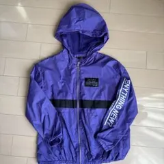 紫色フード付きウィンドブレーカー150センチ