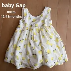 baby GAP 80 幸せ 黄色 花柄 ふんわりワンピ　フタフタ　プティマインのサムネイル