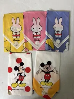miffy ミッキーマウス ハンカチ5枚セット