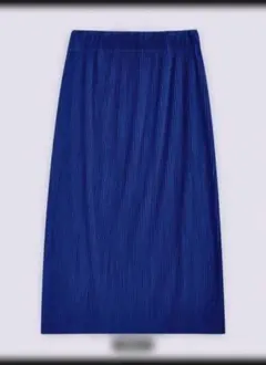SHEIN　無地柄 伸縮性ウエスト スカート　ブルー　未使用のサムネイル