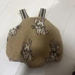 ウサギ柄ボアロンパース