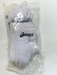 アシックス バスケ ソックス 27-29cm 2P 白 ベリーショート 大きめ