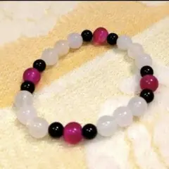 訳あり ブレスレット ピンク瑪瑙以外の石が不明