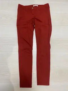 パンツ　ズボン　スキニー　ボトム　ストレート　赤　朱色　フォーエバー21
