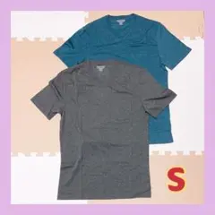 1点限り⭐️マルチパック 2枚 Tシャツ Vネック 半袖 メンズ ポケット付 S