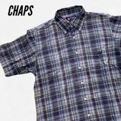 CHAPS チャップス 半袖シャツ チェックシャツ 刺繍ロゴ 17