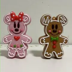 ミッキーミニーのジンジャーブレッドマンのオーナメント　クリスマス
