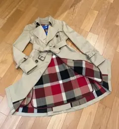 Burberry◆ブルーレーベルトレンチコート♡定番バーバリーチェック×秋色