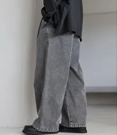 グレー ワイドパンツ サイズL