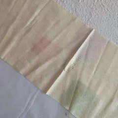 クリーム色 花柄刺繍 帯揚げ