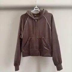 GU ベロアフルジップパーカー XL