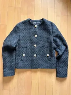 ZARA テクスチャー ショートジャケット XS