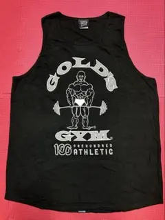 ゴールドジム×100ATHLETIC タンクトップ　ブラック　Lサイズ