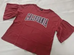 RCWB ロデオクラウンズ　半袖フリルTシャツ　エンジ色　フリーサイズのサムネイル