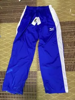 デッドストック　PUMA プーマ ナイロントラックパンツ　ブルー　XLのサムネイル