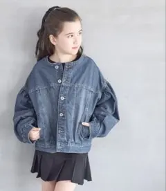 coca デニムボリュームスリーブジャケット キッズ