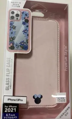【新品】iPhone13pro ミニーちゃん　手帳型ケース　ディズニー　スマホ