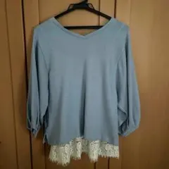 earth music&ecology ライトブルー五分袖 トップス セット