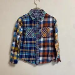 《UNIQLO》チェック柄長袖シャツ マルチカラー 【130】✨