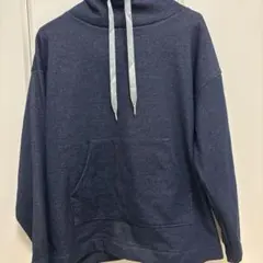 ネイビー フード付きパーカー ラメパーカー 春服 冬服 裏起毛