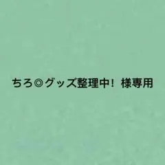 ちろ◎グッズ整理中！様専用