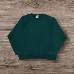 90s　FRUIT OF THE LOOM 　グリーン スウェットXXL　無地