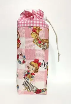 ハンドメイドペットボトルカバー　 マーガレット&ソフィー　ピンク
