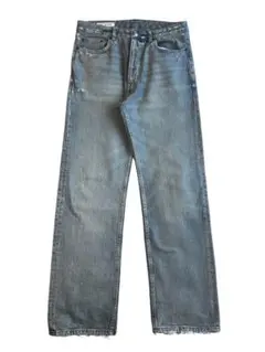 ZARAストレートデニム ヴィンテージ加工 フリンジ裾