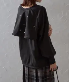 each 前後2WAYパールケープ付 スウェット