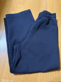 UNIQLOC スウェットワイドパンツ　ネイビー　S 標準丈